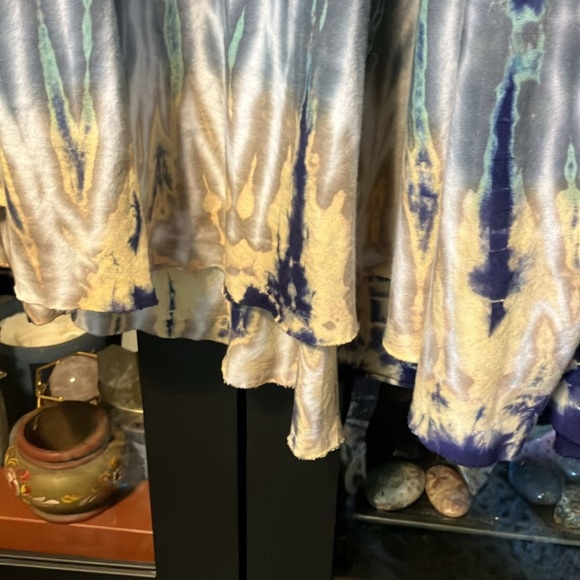 Vintage Y2K Tryst Tie Dye Maxi Skirt L in Denim/Khaki - Picture 8 of 9